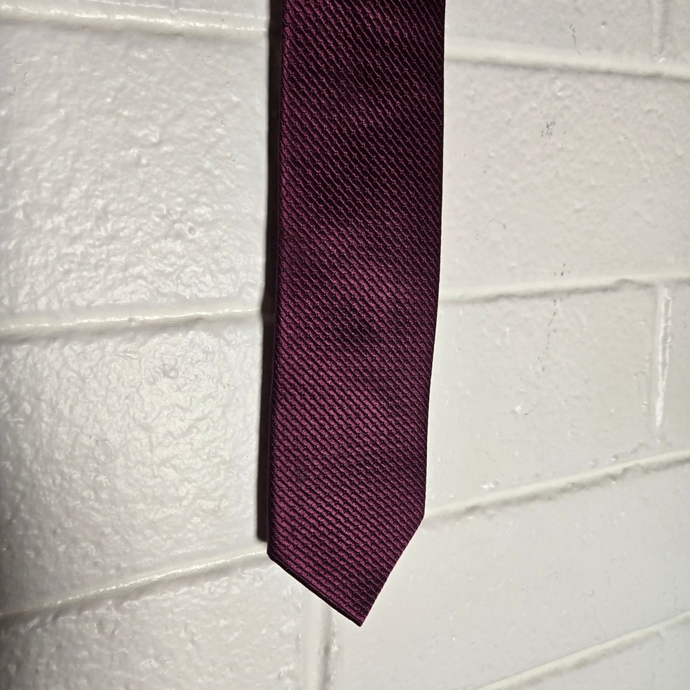 Pronto Uomo Purple Red Silk Necktie Tie 3x60 Burgundy Classic‎ Formal Wedding